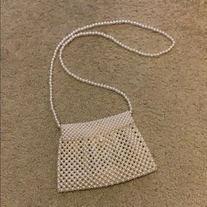 Vintage pearl glossy shoulder bag ❤️ pristine
